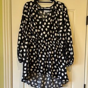 Lane Bryant Black and White Patterned Tunic